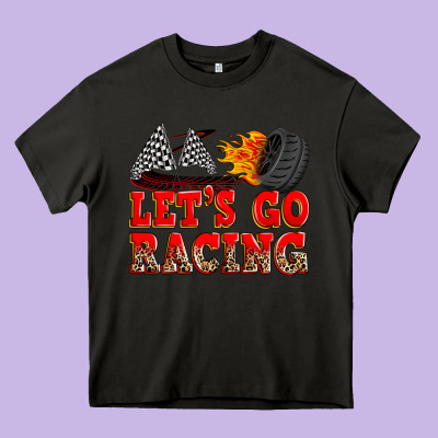 Let's Go Racing Heavy Core Tee Designed By Zillion Design Studio