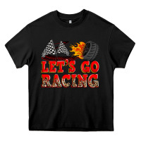 Black let's go racing Heavy Core Tee - Zillion Design Studio