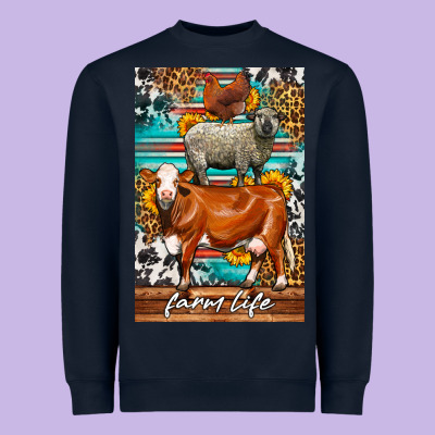 Western Farm Life Heavyweight Sweatshirt Designed By Lillyallendesigns