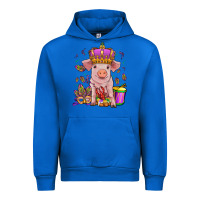 Cobalt mardi gras pig Urban Hoodie - OliviaCreatesArt