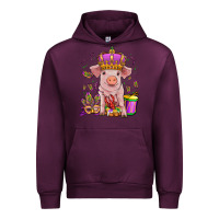 Mauve Wine mardi gras pig Urban Hoodie - OliviaCreatesArt