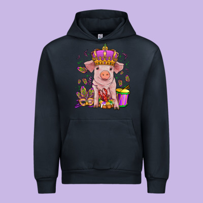 Mardi Gras Pig Urban Hoodie Designed By Oliviacreatesart