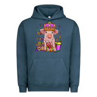 Pigment Midnight Navy mardi gras pig Urban Hoodie - OliviaCreatesArt