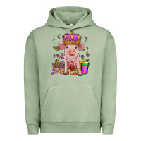 Pigment Oil Green mardi gras pig Urban Hoodie - OliviaCreatesArt