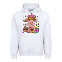 White mardi gras pig Urban Hoodie - OliviaCreatesArt