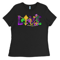Black mardi gras love Ladies Tee - JahusDesignShop
