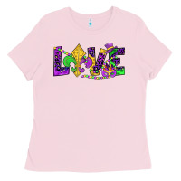 Bubblegum Pink mardi gras love Ladies Tee - JahusDesignShop
