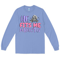 Colony Blue he fits me perfectly Long Sleeve Tee - MaliasSmallBusiness