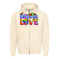Sandshell Pride LGBTQ+ Choose Love Zipper Hoodie - BundleAndBundleShop