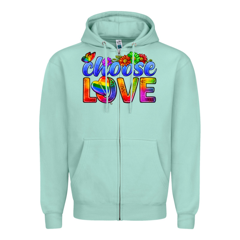 Pride Lgbtq+ Choose Love Zipper Hoodie by BundleAndBundleShop | Teevron