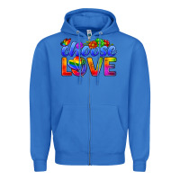 True Royal Pride LGBTQ+ Choose Love Zipper Hoodie - BundleAndBundleShop