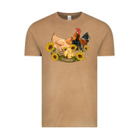 Vintage Camel western coop animals farm chicken chick rooster sunflowers Vintage Tee - Artiststas