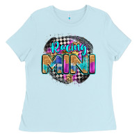 Baby Blue racing mini Ladies Tee - Zillion Design Studio
