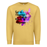 Antique Gold Be a Flamingo in a Flock of Pigeons Premium Sweatshirt - Bettercallsaul