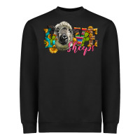 Black Western Love Sheeps Heavyweight Sweatshirt - LillyAllenDesigns
