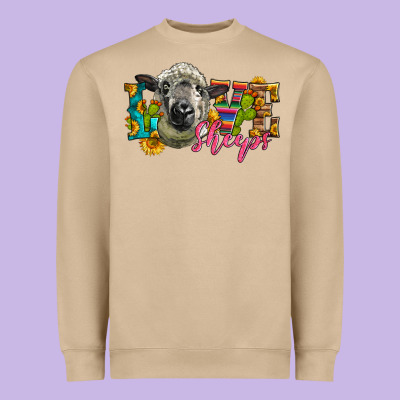 Western Love Sheeps Heavyweight Sweatshirt Designed By Lillyallendesigns
