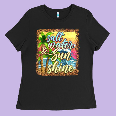 Salt Water And Sunshine Ladies Tee Designed By Texasbilliewilder