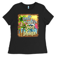 Black salt water and sunshine Ladies Tee - texasbilliewilder