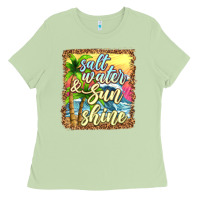 Matcha salt water and sunshine Ladies Tee - texasbilliewilder