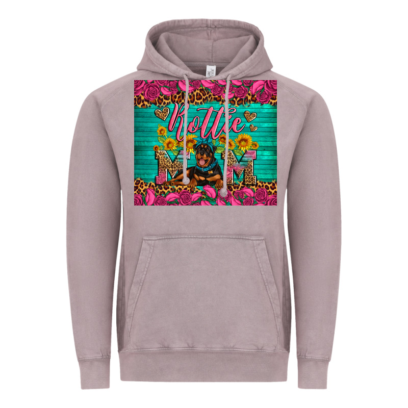 Rottie Mom With Roses Vintage Hoodie by Artiststas | Teevron