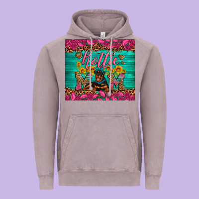 Rottie Mom With Roses Vintage Hoodie Designed By Artiststas