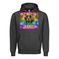 Charcoal Heather Western Papa Bear LGBTQ+ Tumbler Zipper Hoodie - BundleAndBundleShop