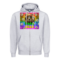 Heather Grey Western Papa Bear LGBTQ+ Tumbler Zipper Hoodie - BundleAndBundleShop