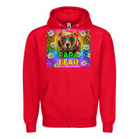 Red Western Papa Bear LGBTQ+ Tumbler Zipper Hoodie - BundleAndBundleShop