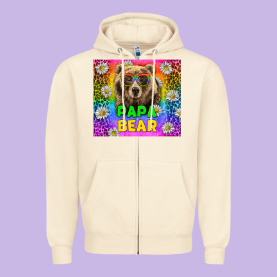 Western Papa Bear Lgbtq+ Tumbler Zipper Hoodie Designed By Bundleandbundleshop
