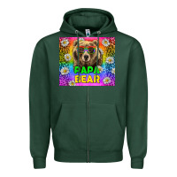 Sports Green Western Papa Bear LGBTQ+ Tumbler Zipper Hoodie - BundleAndBundleShop