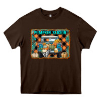 Chocolate Brown pumpkin season truck Heavy Core Tee - RanaPortraitStore