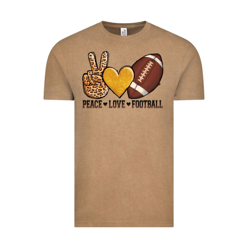Peace Love Football Vintage Tee by AdoDesignShop | Teevron