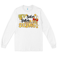 White softball sister Long Sleeve Tee - MaliasSmallBusiness