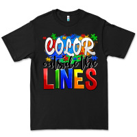 Black color outside the lines Premium Tee - AdoDesignShop