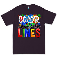 Plum color outside the lines Premium Tee - AdoDesignShop