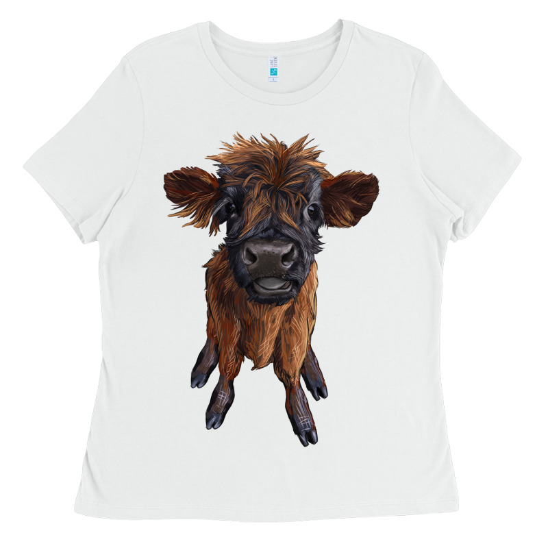 Highland Cow Calf Ladies Tee by RanaPortraitStore | Teevron
