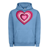 Pigment Pebble Blue sweet heart olivia Urban Hoodie - OliviaCreatesArt