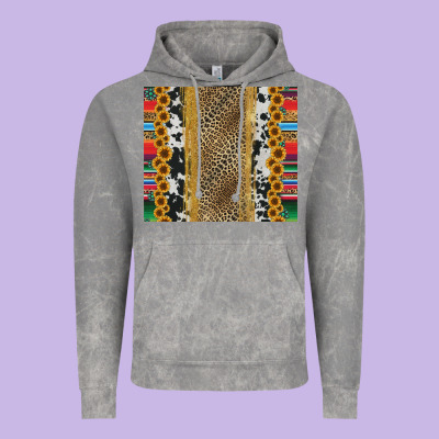 Western Serape Cowhide Vintage Hoodie Designed By Jasminsmagicworld