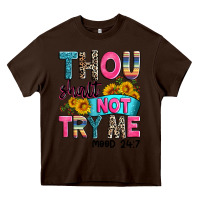 Chocolate Brown thou shalt not try me mood 24 7 Heavy Core Tee - Zillion Design Studio
