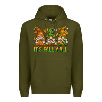 Army Green It's Fall Y'all Premium Hoodie - texasbilliewilder