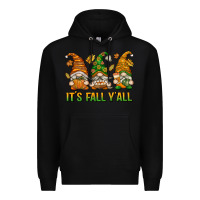 Black It's Fall Y'all Premium Hoodie - texasbilliewilder