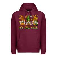 Burgundy It's Fall Y'all Premium Hoodie - texasbilliewilder