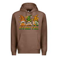 Chestnut It's Fall Y'all Premium Hoodie - texasbilliewilder