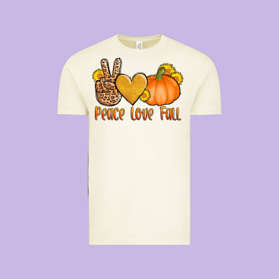 Peace Love Fall Vintage Tee Designed By Adodesignshop