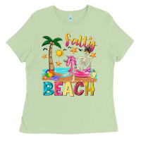 Matcha salty beach Ladies Tee - texasbilliewilder
