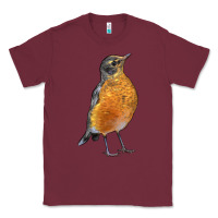 Burgundy American Robin Bird Classic Tee - LillyAllenDesigns