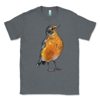Charcoal Heather American Robin Bird Classic Tee - LillyAllenDesigns