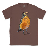 Chestnut American Robin Bird Classic Tee - LillyAllenDesigns