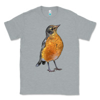 Heather Grey American Robin Bird Classic Tee - LillyAllenDesigns