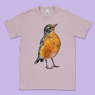 American Robin Bird Classic Tee Designed By Lillyallendesigns